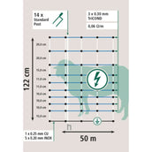 Ako Red para Ovejas OviNet Maxi Blanco/Azul Ako Red para Ovejas OviNet Maxi Blanco/Azul