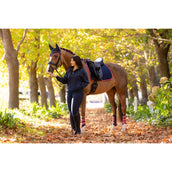 LeMieux Mantilla Suede Doma clásica Navy/Cranberry LeMieux Mantilla Suede Doma clásica Navy/Cranberry