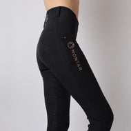 Montar Legging de Equitación Rosegold Logo Junior Negro Montar Legging de Equitación Rosegold Logo Junior Negro