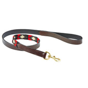 WeatherBeeta Correa para Perro Polo Cuero Cowdray/Brown/Black/Red/White WeatherBeeta Correa para Perro Polo Cuero Cowdray/Brown/Black/Red/White