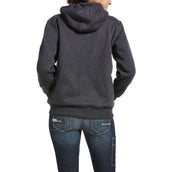 Ariat Sudadera con capucha y cremallera Rebar All-Weather Mujer Charcoal Heather Ariat Sudadera con capucha y cremallera Rebar All-Weather Mujer Charcoal Heather