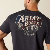 Ariat Camiseta American Bison Tee Hombres Charcoal Heather Ariat Camiseta American Bison Tee Hombres Charcoal Heather