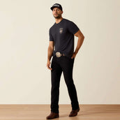 Ariat Camiseta American Bison Tee Hombres Charcoal Heather Ariat Camiseta American Bison Tee Hombres Charcoal Heather