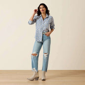 Ariat Blusa Billie Jean Mujer Ashleigh Blue Crystal Southwes Ariat Blusa Billie Jean Mujer Ashleigh Blue Crystal Southwes