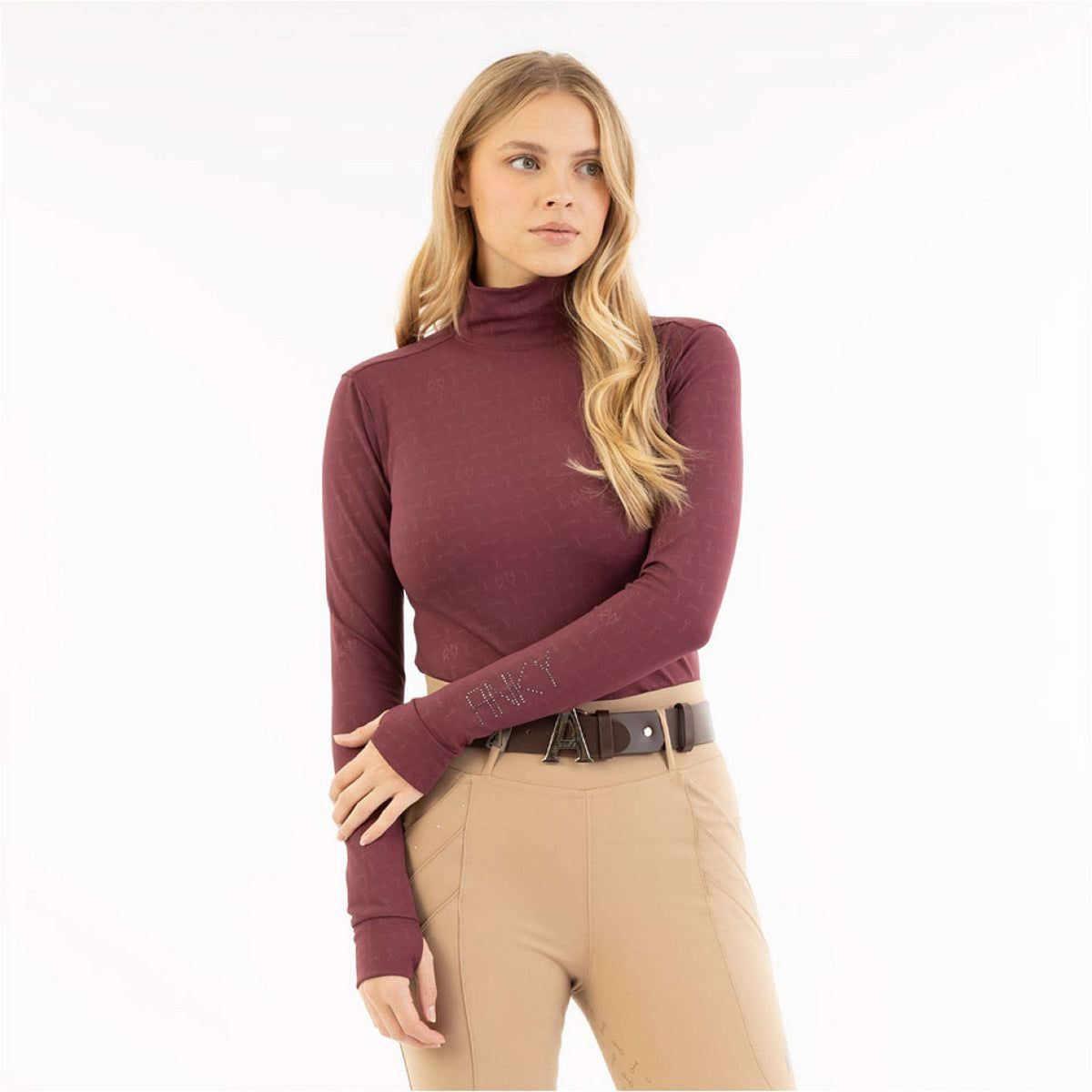 ANKY Shirt AW25 Mockneck Windsor Wine ANKY Shirt AW25 Mockneck Windsor Wine