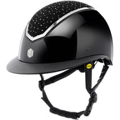 Charles Owen Casco Kylo Crystal Wide Peak MIPS Black Gloss/Chrome Charles Owen Casco Kylo Crystal Wide Peak MIPS Black Gloss/Chrome