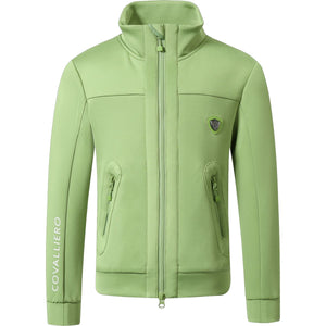 Covalliero Sudadera con capucha y cremallera SS25 Verde Covalliero Sudadera con capucha y cremallera SS25 Verde
