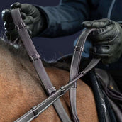 Dyon Riendas Hunter 5/8 con Topes de Cuero Negro Dyon Riendas Hunter 5/8 con Topes de Cuero Negro