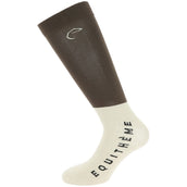 EQUITHÈME Calcetines de Equitación Compet Marron Beige EQUITHÈME Calcetines de Equitación Compet Marron Beige