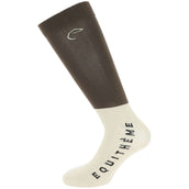 EQUITHÈME Calcetines de Equitación Compet Marron Beige EQUITHÈME Calcetines de Equitación Compet Marron Beige