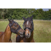 EQUITHÈME Máscara para Moscas Anti-UV 2IN1 Negro EQUITHÈME Máscara para Moscas Anti-UV 2IN1 Negro