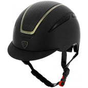 EQUITHÈME Casco Agris Negro/Cromo/Carbono EQUITHÈME Casco Agris Negro/Cromo/Carbono