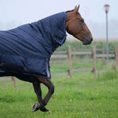 EQUITHÈME Alfombra de Exterior Pro Series Tyrex 1680D 220g con cuello Navy EQUITHÈME Alfombra de Exterior Pro Series Tyrex 1680D 220g con cuello Navy