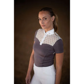 Equestrian Stockholm Camiseta de Competición Crystal Champion Blanco/Dark Violet Equestrian Stockholm Camiseta de Competición Crystal Champion Blanco/Dark Violet