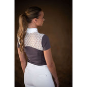 Equestrian Stockholm Camiseta de Competición Crystal Champion Blanco/Dark Violet Equestrian Stockholm Camiseta de Competición Crystal Champion Blanco/Dark Violet