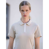 Equestrian Stockholm Poloshirt Zip Sand Equestrian Stockholm Poloshirt Zip Sand