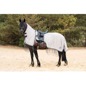 HKM Manta Antimoscas de Ejercicio Fringes Cuello Desmontable Plata<>Gris HKM Manta Antimoscas de Ejercicio Fringes Cuello Desmontable Plata<>Gris