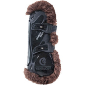 Kentucky Horsewear Botas para Tendones Piel de oveja vegana elástica de bambú Negro/Marrón Kentucky Horsewear Botas para Tendones Piel de oveja vegana elástica de bambú Negro/Marrón