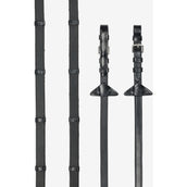 LeMieux Riendas Arika Soft Rubber with Stopper Negro/Plata LeMieux Riendas Arika Soft Rubber with Stopper Negro/Plata