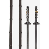 LeMieux Riendas Arika Soft Rubber with Stopper Marron/Laton LeMieux Riendas Arika Soft Rubber with Stopper Marron/Laton