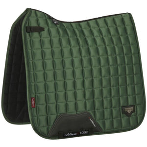 LeMieux Mantilla Loire Clásico Satin Square Doma Verde cazador LeMieux Mantilla Loire Clásico Satin Square Doma Verde cazador