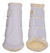 Montar Protectores de piernas Cuero Tech Blanco Montar Protectores de piernas Cuero Tech Blanco
