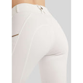 Montar Pantalón de Equitación MoLila Champagne Crystals Full Grip Blanco Montar Pantalón de Equitación MoLila Champagne Crystals Full Grip Blanco