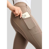 Montar Legging de Equitación MoWilma Hybrid Pintucks Golden Quartz Crystals Full Grip Nougat Brown Montar Legging de Equitación MoWilma Hybrid Pintucks Golden Quartz Crystals Full Grip Nougat Brown