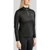 Montar Polo Everly Crystal Logo Mangas Largas Negro Montar Polo Everly Crystal Logo Mangas Largas Negro