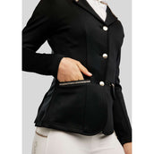 Montar Chaqueta de Competición MoPearl Pintucks Gun Metal Crystals Junior Negro Montar Chaqueta de Competición MoPearl Pintucks Gun Metal Crystals Junior Negro