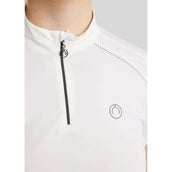 Montar Camiseta de Competición MoPearl Pintucks Gun Metal Crystals Blanco Montar Camiseta de Competición MoPearl Pintucks Gun Metal Crystals Blanco