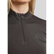 Montar Poloshirt MoPearl Pintuck Slate Grey Montar Poloshirt MoPearl Pintuck Slate Grey