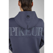 Pikeur Sudadera con capucha y cremallera Athleisure AW25 Graphite Blue Pikeur Sudadera con capucha y cremallera Athleisure AW25 Graphite Blue
