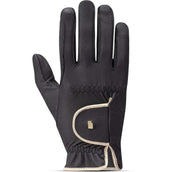 Roeckl Guantes de Equitación Lona Negro/Oro Roeckl Guantes de Equitación Lona Negro/Oro
