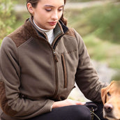 Aubrion by Shires Sudadera con capucha y cremallera Heritage Fleece Oliva oscura Aubrion by Shires Sudadera con capucha y cremallera Heritage Fleece Oliva oscura