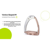 Tech Stirrups Estribos Venice Sloped Plata/Negro Tech Stirrups Estribos Venice Sloped Plata/Negro