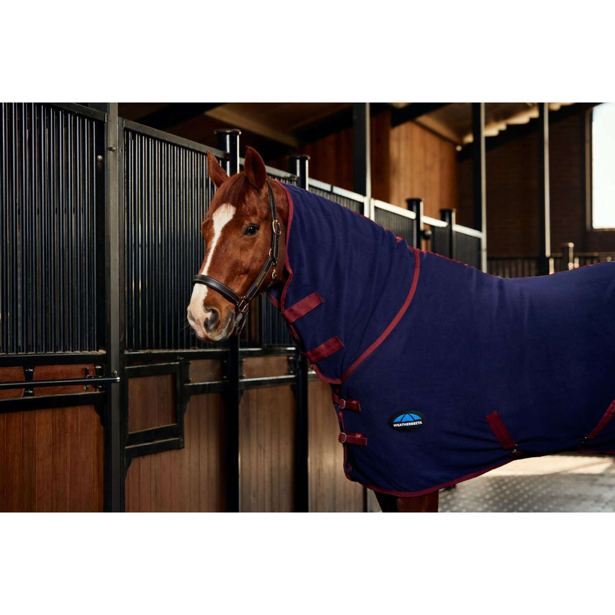 Weatherbeeta Manta de Forro Polar Anti-Static Cooler Combo Neck Navy/Burgundy Weatherbeeta Manta de Forro Polar Anti-Static Cooler Combo Neck Navy/Burgundy