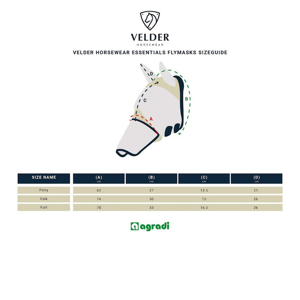 Velder Horsewear Essentials Máscara para Moscas con Orejas Sand Stone