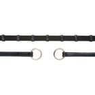 Schockemöhle Riendas con topes y anillo Negro/Plata