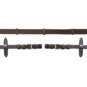 Schockemöhle Riendas con topes Marron oscuro/Oro