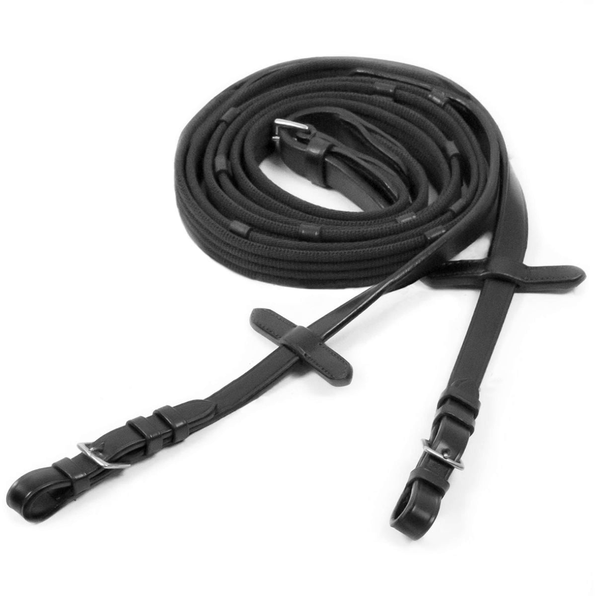 Schockemöhle Riendas con topes Negro/Plata