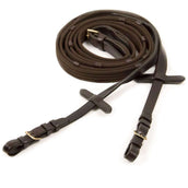 Schockemöhle Riendas con topes Marron oscuro/Oro