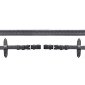 Schockemöhle Riendas Goma con Hebillas Negro/Plata