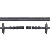 Schockemöhle Riendas Goma con Hebillas Negro/Plata