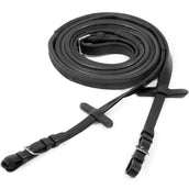 Schockemöhle Riendas Goma con Hebillas Negro/Plata