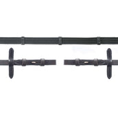 Schockemöhle Riendas Cinta con topes Negro/Plata