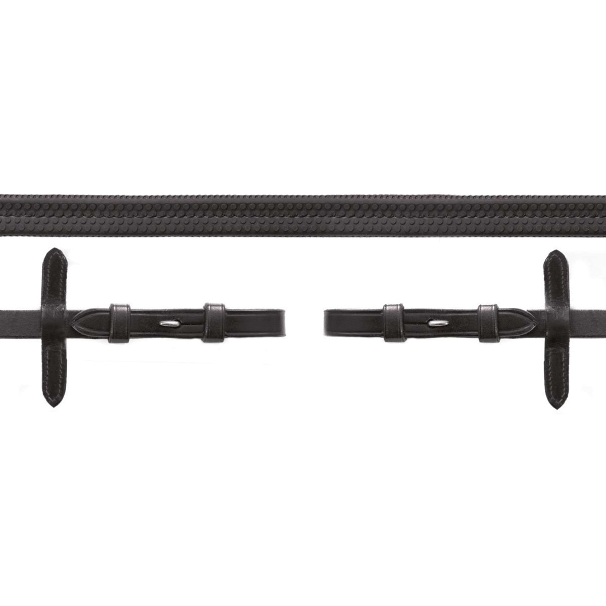Schockemöhle Riendas Caucho Negro/Plata