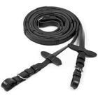 Schockemöhle Riendas Caucho/Piel con Hebillas Negro/Plata