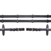 Schockemöhle Riendas Caucho/Piel con Hebillas Negro/Plata