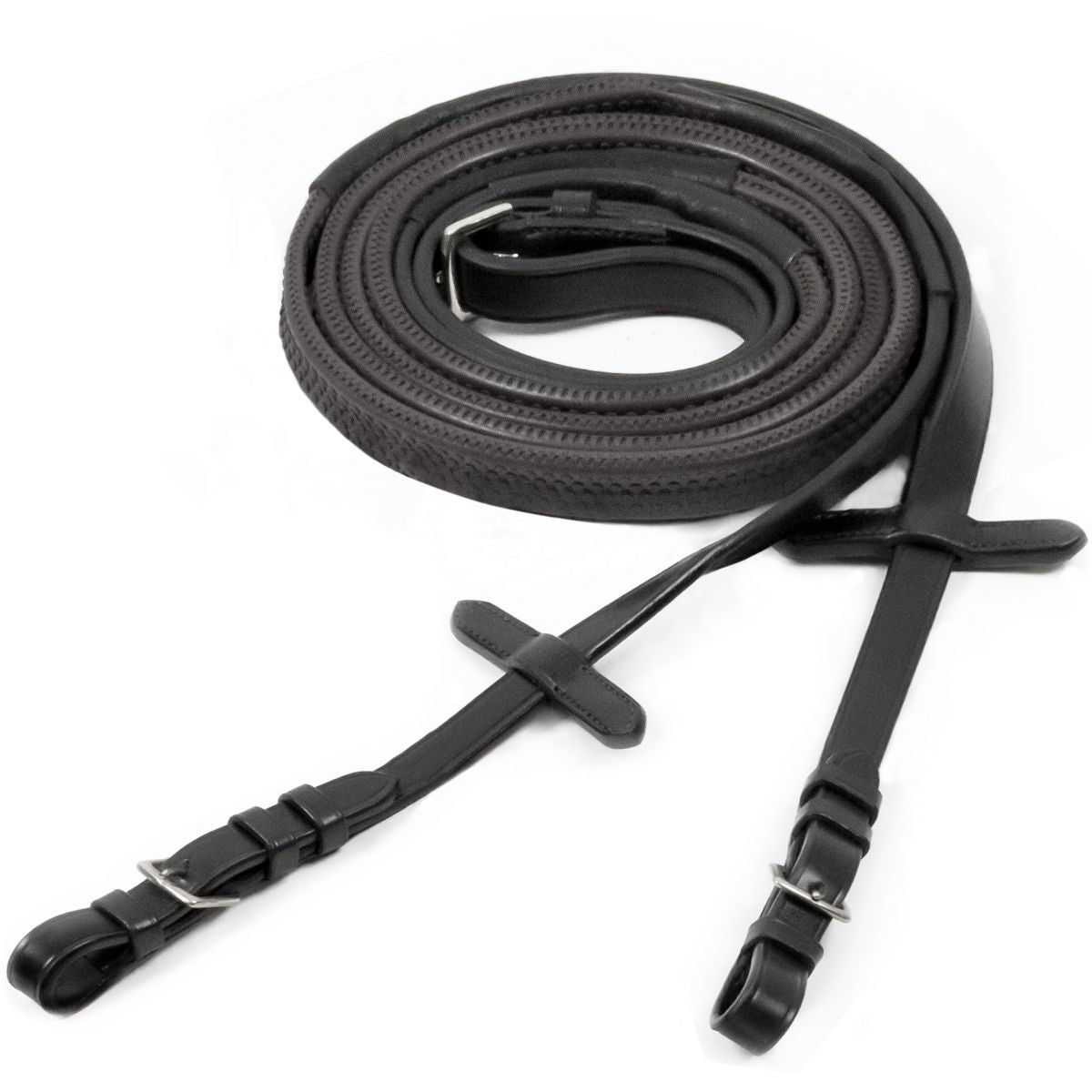 Schockemöhle Riendas Neo Line Caucho Negro/Plata